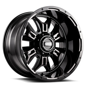 20x9 Gloss Black Grid Wheels | 6x135/6x139.7 Bolt Patterns | 1 Piece Cast Aluminum | Dark Tinted Lip