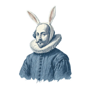 Shakespeare Bunny Vinyl Car Decal Sticker – Waterproof & UV-Resistant 3.4133333333333336" Shakespeare Bunny Vinyl Car Decal Sticker – Waterproof & UV-Resistant 3.4133333333333336"