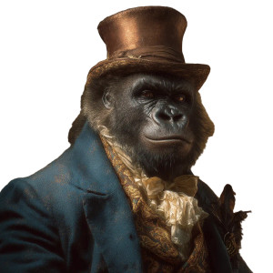 Dapper Gorilla Vinyl Car Decal Sticker – Waterproof & UV-Resistant 3.4133333333333336" Dapper Gorilla Vinyl Car Decal Sticker – Waterproof & UV-Resistant 3.4133333333333336"
