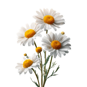 Chamomile Flower V2 Vinyl Car Decal Sticker – Waterproof & UV-Resistant 3.4133333333333336"