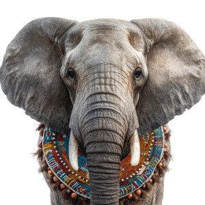 African Elephant Portrait V2 Vinyl Car Decal Sticker – Waterproof & UV-Resistant 6.826666666666667"