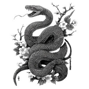 Japanese Snake Tattoo Vinyl Car Decal Sticker – Waterproof & UV-Resistant 3.4133333333333336" Japanese Snake Tattoo Vinyl Car Decal Sticker – Waterproof & UV-Resistant 3.4133333333333336"