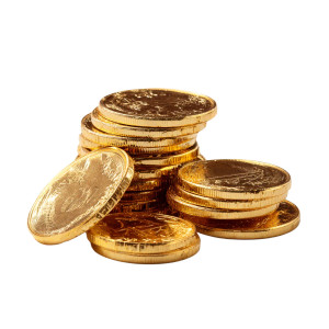 Shiny Gold Coins Vinyl Car Decal Sticker – Waterproof & UV-Resistant 3.4133333333333336"