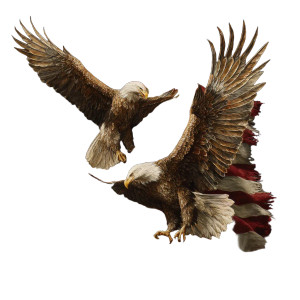 Patriotic Flag Eagles Vinyl Car Decal Sticker – Waterproof & UV-Resistant 3.4133333333333336" Patriotic Flag Eagles Vinyl Car Decal Sticker – Waterproof & UV-Resistant 3.4133333333333336"