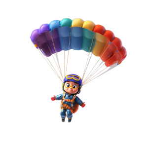Parachuting Boy Vinyl Car Decal Sticker – Waterproof & UV-Resistant 3.4133333333333336" Parachuting Boy Vinyl Car Decal Sticker – Waterproof & UV-Resistant 3.4133333333333336"