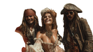 Pirates In Photobooth Vinyl Car Decal Sticker – Waterproof & UV-Resistant 5.4