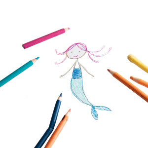 Simple Mermaid Drawing Vinyl Car Decal Sticker – Waterproof & UV-Resistant 3.4133333333333336"