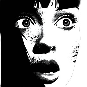 Pop Art Face Vinyl Car Decal Sticker – Waterproof & UV-Resistant 3.4133333333333336"