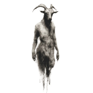 Gothic Grungy Goatman Vinyl Car Decal Sticker – Waterproof & UV-Resistant 3.4133333333333336"