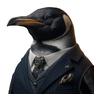 Elegant Penguin Vinyl Car Decal Sticker – Waterproof & UV-Resistant 3.4133333333333336"