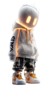 Glowing Streetwear Ghost Vinyl Car Decal Sticker – Waterproof & UV-Resistant 9.706666666666667"