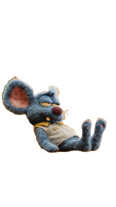 Blue Felt Mouse Vinyl Car Decal Sticker – Waterproof & UV-Resistant 4.8533333333333335"
