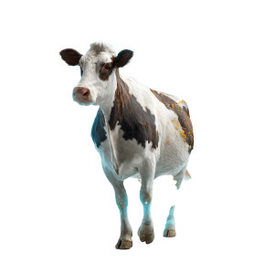Happy Pregnant Cow Vinyl Car Decal Sticker – Waterproof & UV-Resistant 3.4133333333333336"