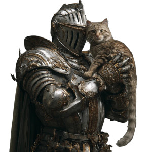 Knight With Cat V47 Vinyl Car Decal Sticker – Waterproof & UV-Resistant 3.4133333333333336"