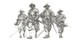 Portuguese Soldiers Sketch Vinyl Car Decal Sticker – Waterproof & UV-Resistant 5.4