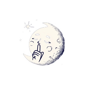 Cartoon Moon Logo Vinyl Car Decal Sticker – Waterproof & UV-Resistant 3.4133333333333336"
