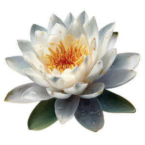 Water Lily Vinyl Car Decal Sticker – Waterproof & UV-Resistant 3.4133333333333336"