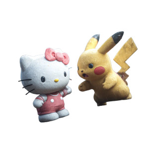 Kitty Vs Pikachu Vinyl Car Decal Sticker – Waterproof & UV-Resistant 3.4133333333333336"