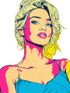Pop Art Blonde V2 Vinyl Car Decal Sticker – Waterproof & UV-Resistant 8.213333333333333"