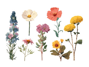 Cottagecore Flowers Vinyl Car Decal Sticker – Waterproof & UV-Resistant 6.1866666666666665"