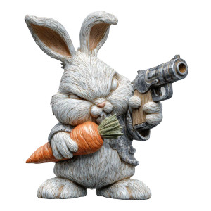 Bunny With Carrot V4 Vinyl Car Decal Sticker – Waterproof & UV-Resistant 3.4133333333333336" Bunny With Carrot V4 Vinyl Car Decal Sticker – Waterproof & UV-Resistant 3.4133333333333336"