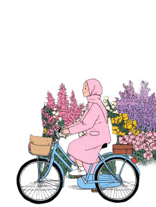 Lady With Bicycle Vinyl Car Decal Sticker – Waterproof & UV-Resistant 8.213333333333333" Lady With Bicycle Vinyl Car Decal Sticker – Waterproof & UV-Resistant 8.213333333333333"