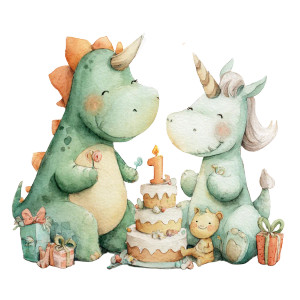 Dinosaur Birthday Party Vinyl Car Decal Sticker – Waterproof & UV-Resistant 3.4133333333333336"
