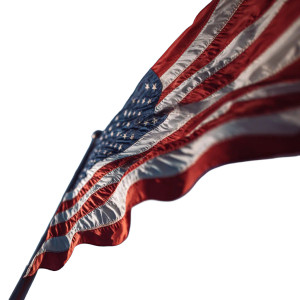 Majestic American Flag V2 Vinyl Car Decal Sticker – Waterproof & UV-Resistant 6.826666666666667"