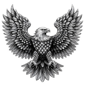 Majestic Eagle Vector Vinyl Car Decal Sticker – Waterproof & UV-Resistant 6.826666666666667"
