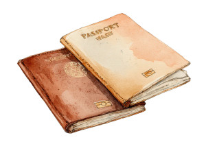 Watercolor Passport Vinyl Car Decal Sticker – Waterproof & UV-Resistant 6.1866666666666665" Watercolor Passport Vinyl Car Decal Sticker – Waterproof & UV-Resistant 6.1866666666666665"
