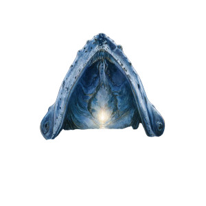 Whale With Light Vinyl Car Decal Sticker – Waterproof & UV-Resistant 6.826666666666667"