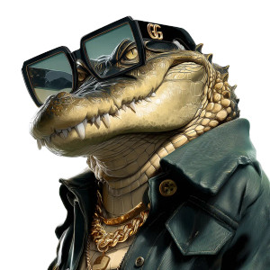 Stylish Crocodile Vinyl Car Decal Sticker – Waterproof & UV-Resistant 3.4133333333333336"