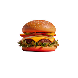 Burger On Platform Vinyl Car Decal Sticker – Waterproof & UV-Resistant 6.826666666666667"