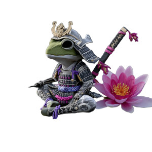 Samurai Frog Meditating Vinyl Car Decal Sticker – Waterproof & UV-Resistant 3.4133333333333336" Samurai Frog Meditating Vinyl Car Decal Sticker – Waterproof & UV-Resistant 3.4133333333333336"