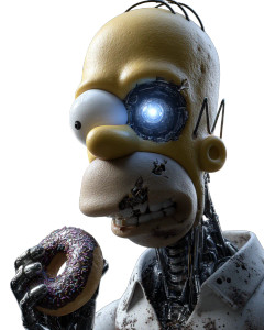 Biomechanical Homer Simpson Vinyl Car Decal Sticker – Waterproof & UV-Resistant 8.0"
