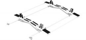 Holman Ladder Rack 4THSDD EZ Drop Down Series; Rain Gutter Mount; Multi-Fit; Passenger And Driver Side; Powder Coated; White; Steel
