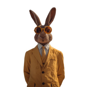 Stylish Rabbit In Cannes Vinyl Car Decal Sticker – Waterproof & UV-Resistant 6.826666666666667"