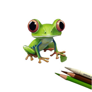 Cartoon Tree Frog Vinyl Car Decal Sticker – Waterproof & UV-Resistant 3.4133333333333336"