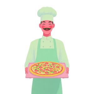 Proud Chef Pizza Vinyl Car Decal Sticker – Waterproof & UV-Resistant 3.4133333333333336"