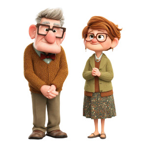 Pixar-Style Old Couple Vinyl Car Decal Sticker – Waterproof & UV-Resistant 3.4133333333333336" Pixar-Style Old Couple Vinyl Car Decal Sticker – Waterproof & UV-Resistant 3.4133333333333336"