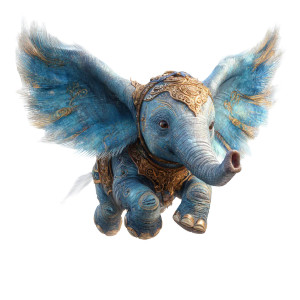 Magic Flying Elephant Vinyl Car Decal Sticker – Waterproof & UV-Resistant 3.4133333333333336"