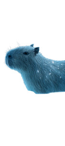 Glowing Capybara Swim Vinyl Car Decal Sticker – Waterproof & UV-Resistant 5.4