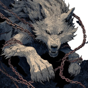 Fenrir Breaking Chains V2 Vinyl Car Decal Sticker – Waterproof & UV-Resistant 3.4133333333333336"