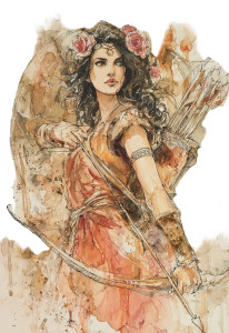 Artemis Goddess V3 Vinyl Car Decal Sticker – Waterproof & UV-Resistant 8.853333333333333"