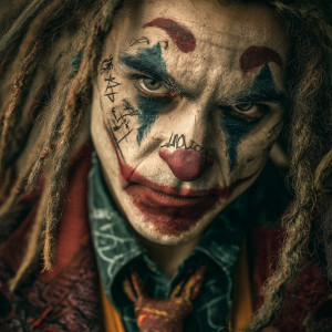 Joker With Dreads Vinyl Car Decal Sticker – Waterproof & UV-Resistant 3.4133333333333336"