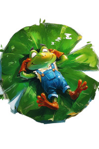 Sleeping Frog Overall Vinyl Car Decal Sticker – Waterproof & UV-Resistant 4.4