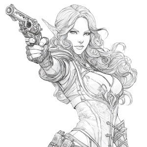 Elven Rogue Art Vinyl Car Decal Sticker – Waterproof & UV-Resistant 3.4133333333333336"