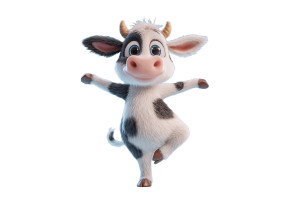 Yoga Cow Vinyl Car Decal Sticker – Waterproof & UV-Resistant 5.97333333333333