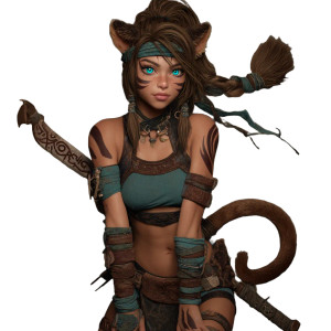 Tribal Catgirl Warrior Vinyl Car Decal Sticker – Waterproof & UV-Resistant 3.4133333333333336" Tribal Catgirl Warrior Vinyl Car Decal Sticker – Waterproof & UV-Resistant 3.4133333333333336"