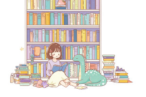 Reading With Dinosaur Vinyl Car Decal Sticker – Waterproof & UV-Resistant 2.986666666666667"